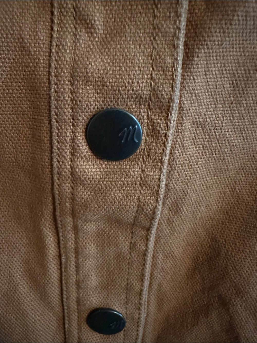 Madewell Button-Front Mini Skirt Size 2 Rust Brown Cotton Blend A-Line Skirt - Picture 8 of 8